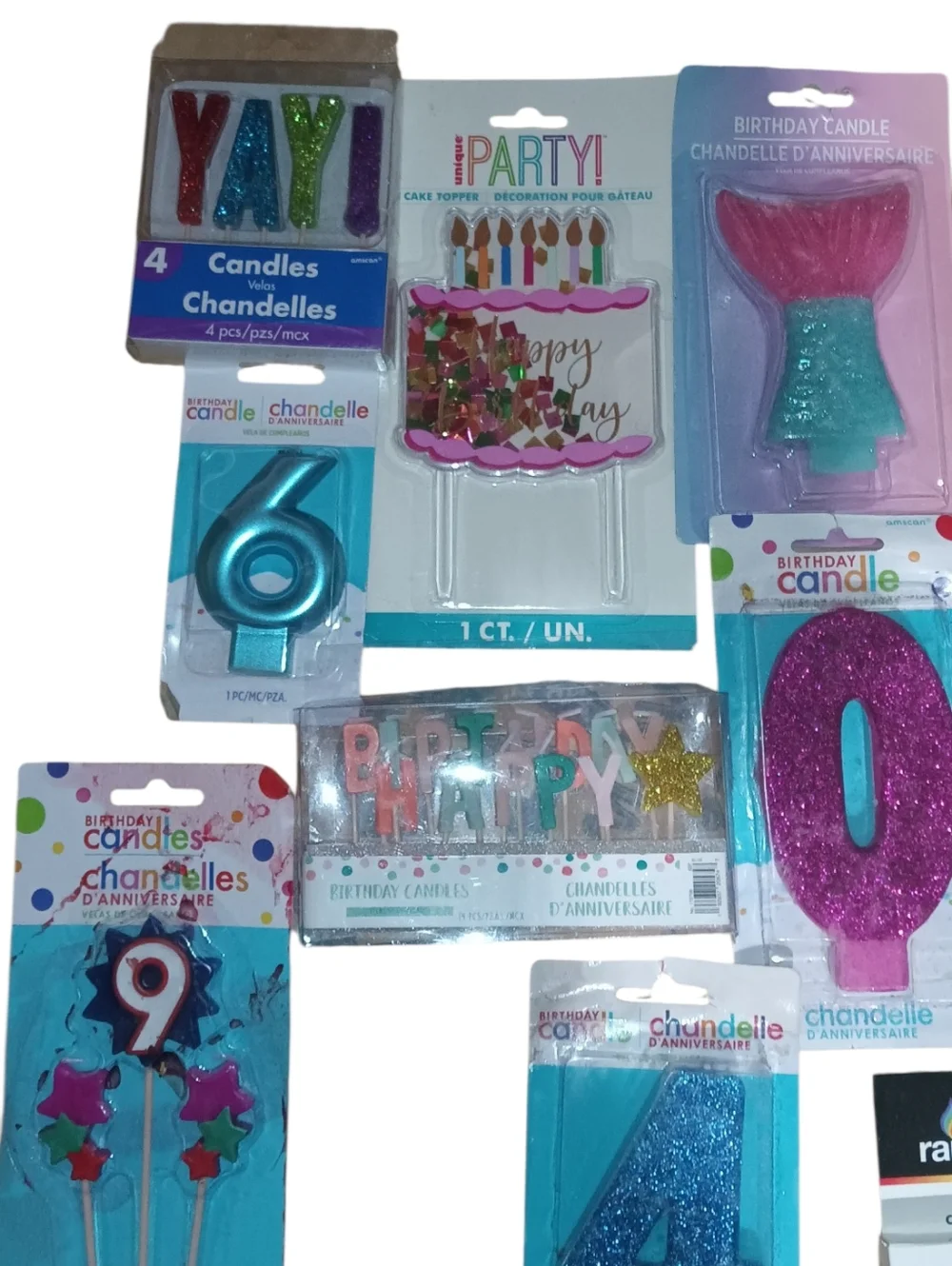 Assorted Birthday Number & Candle Set - Multi-Color by Amscan